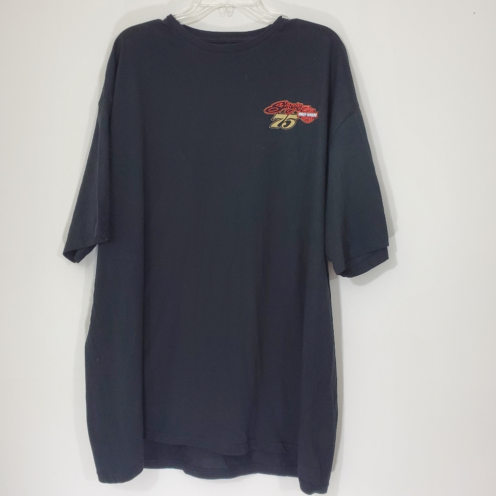 Harley-Davidson Sturgis 75 Black Tee, Size 3XL
